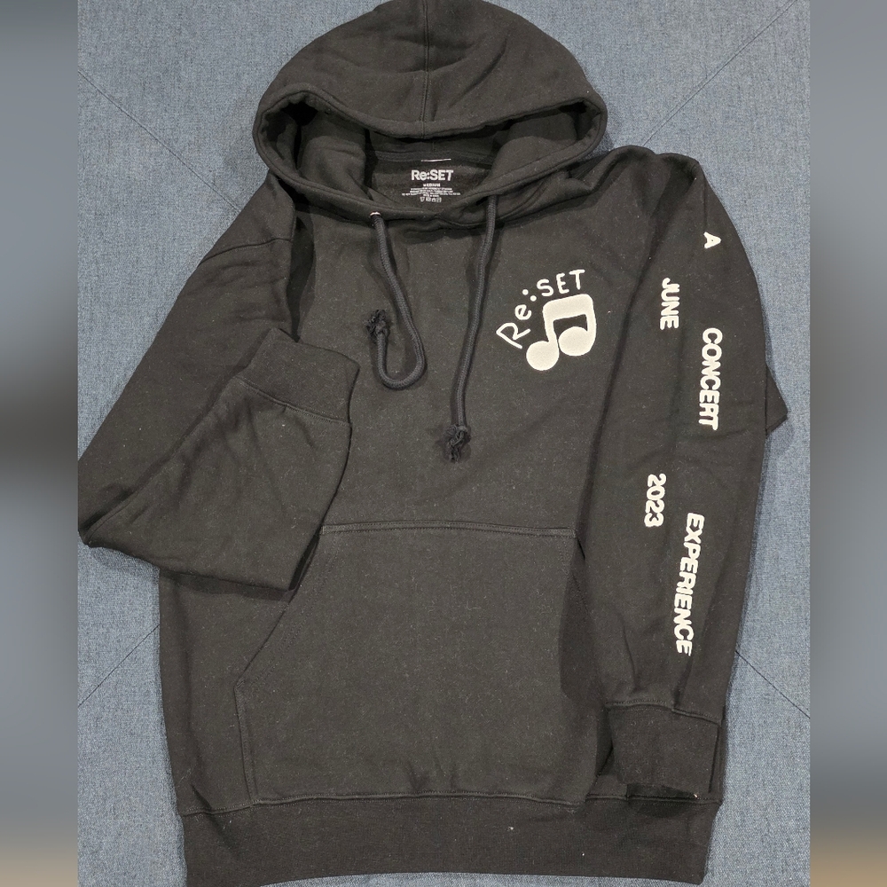 Black Hoodie Reset Concert Sweater